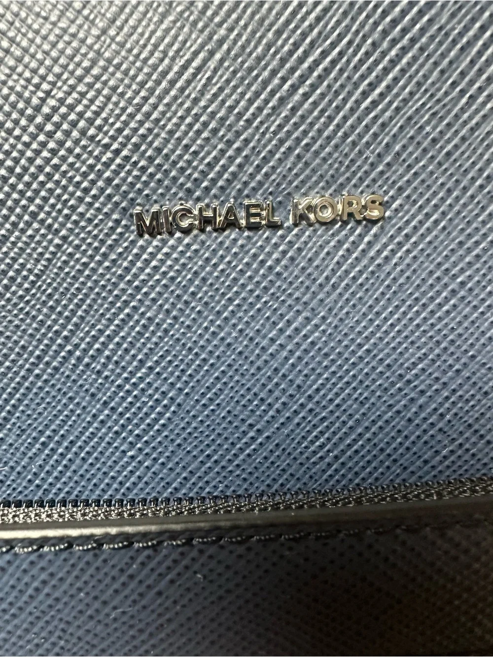 Michael Kors Navy Saffiano Leather Laptop Briefcase